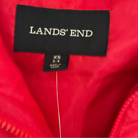 NWT Lands End Red Down Puffer Vest XS - Picture 3 of 8